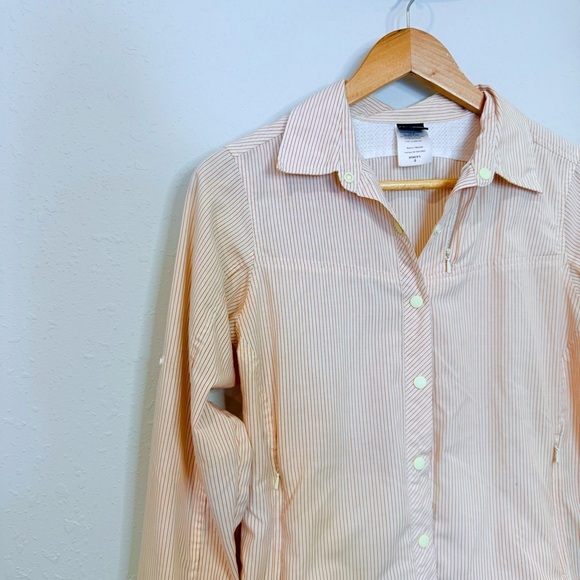 Patagonia Orange Striped Snap Front Shirt - Picture 2 of 9